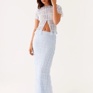 Sheer Blue Two-Piece Set